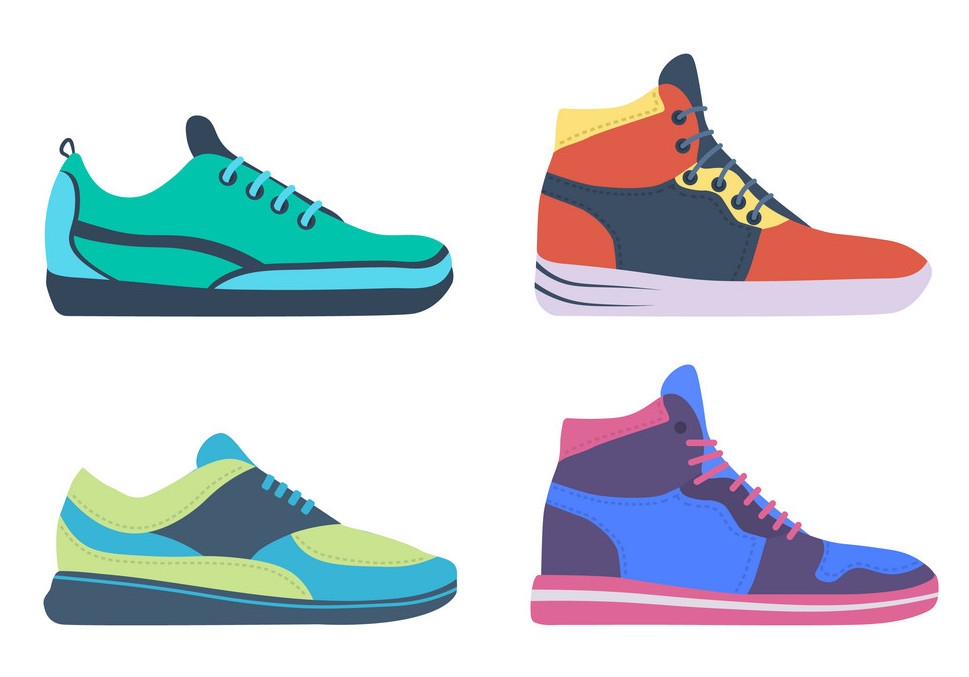 Home 14 sportwear sneakers shoes footwear in flat style vector 43417131 1